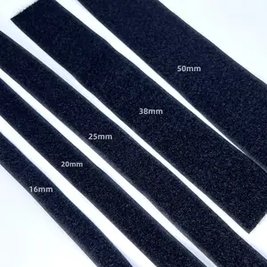 Bâton de vêtements ruban de fixation solide noir blanc coloré en nylon réutilisable crochet et boucle autobloquants ruban pour sacs à chaussures