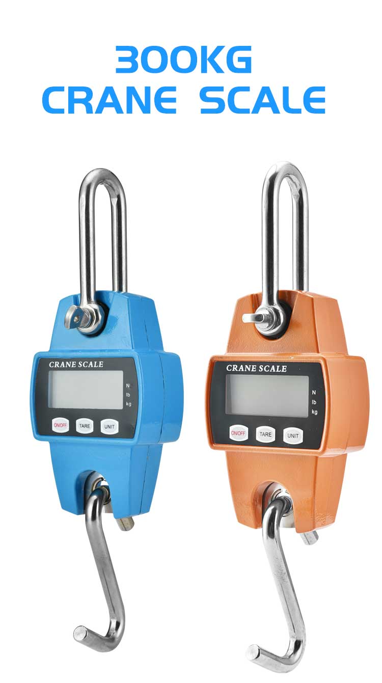 300kg Crane scalportable industrial crane scale, mini metal crane scale, 300kg hanging hook scale