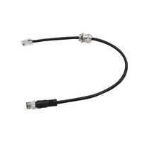 Conector M12 de 4 Pines, Código D, Industrial, Impermeable, Transmisión Estable, Cable Macho-Hembra a RJ45, Arnés de Cables