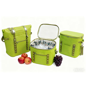 Werkseitig Luxus Soft Premium Qualität Wasserdicht PVC isoliert Thermal Outdoor Beach Green Halten Sie kalt Kühltasche Set - Product Image 3