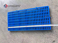 Tapis de stockage en plastique Euro à grille simple bleu emboîtable, entrée 4 voies, étanche, résistant à l'humidité et au froid, pour entrepôt et palette
