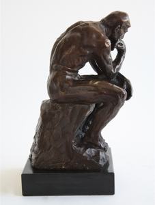 공장 도매 작은 크기 유명한 유럽 구리 동상 3D 저렴한 웨스턴 황동 로딘 청동 사상가 조각 판매 - Product Image 4