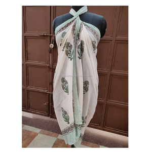 Sarongs de plage de style indonésien paréo en tissu de coton pour femmes motif imprimé pour adultes et adolescents robes en gros - Product Image 4