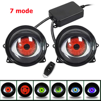OEM Dynamic Devil Eyes LED Lights 12V-36V Rénovation de phares de voiture avec 7/33 modes Télécommande Nouvel état Lentille Yeux Lumière
