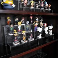 Support de présentation en acrylique pour figurines Amiibo Funko Pop, présentoir en acrylique à 3 niveaux pour la décoration et l'organisation