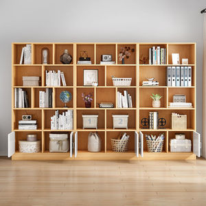 Armário Moderno de Chão com 3 Prateleiras e Porta Articulada para Sala de Estar - Organizador Estilo Painel - Product Image 4