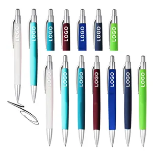 Wholesale Soft Rubber Plastic BallPen With Custom Printed Logo Black Blue Refill Writied For Hotel Office Gift