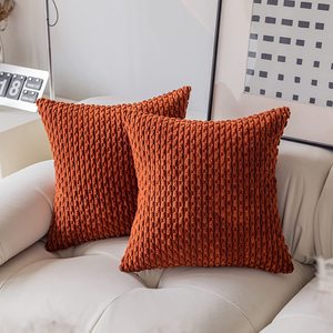 Fabricante al por mayor de alta calidad suave sofá cojín Color sólido <span class=keywords><strong>PANA</strong></span> rayas decoración del hogar <span class=keywords><strong>funda</strong></span> de almohada - Product Image 2
