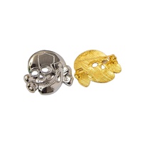 Broche de squelettes morts en métal de haute qualité, or et argent, avec épingles de sûreté pour le jour d'Halloween