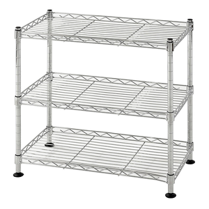 מדף אחסון מתכוונן למטבח, 3 קומות, מצופה כרום שחור, 30x18x36 אינץ', קיבולת 500 ליברות, מתאים לצנצנות תבלינים - Product Image 1