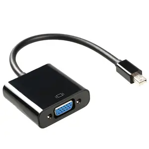 Mini DP VGA adaptörü kablosu Mini Displayport Thunderbolt VGA d-sub dönüştürücü 1080P kabloları