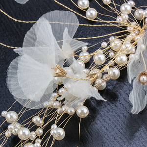 Sweet Pearl Wedding <strong>Headbands</strong> Temperament Leaf Flower Bridal Headpieces <strong>Lace</strong> Front <strong>Headband</strong> for Girls - Product Image 5