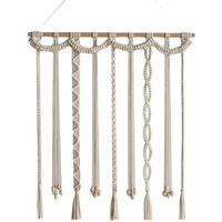 Décoration murale bohème faite à la main, macramé, support photo, guirlande de perles en bois, collage, clips pour cadre photo, personnalisé