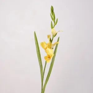 Fleurs artificielles en soie de qualité supérieure, gladiolus et orchidées à tige unique, pour décorations de mariage, de remise de diplômes et du Nouvel An chinois - Product Image 3