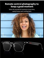 Gafas Inteligentes de Traducción de Audio con Bluetooth, Altavoces de Oído Abierto, Música y Llamadas Manos Libres, Gafas Tecnológicas Ligeras y Portátiles