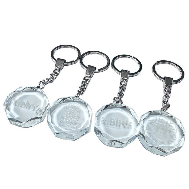 Promotional Keychain with Crystal 3d Logo Laser Led Crystal Keychain ...