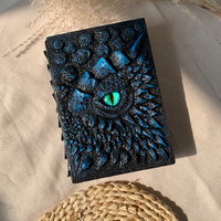 Carnet à couverture rigide avec œil de dragon en relief 3D, journal en résine fait main pour le jeu DND, cadeau créatif pour les amoureux des dragons