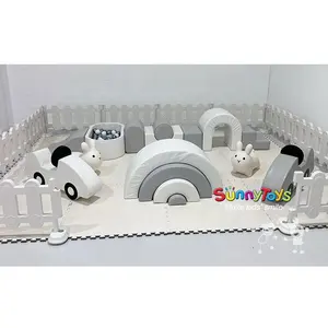 The Original White Inflatable Play Castle Foldable design fire truck soft play