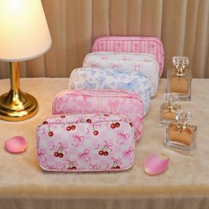 Borsa Cosmetica Portatile in Nylon Impermeabile con Stampa a Fiocco, Organizer per Trucchi, Regalo per Donne e Ragazze - Product Image 3