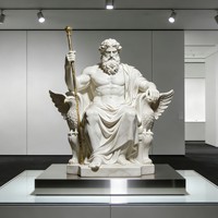 Statue en résine Zeus de taille personnalisable, sculpture d'extérieur ou ornement de bureau, sculpture en résine décorative néoclassique pour salon