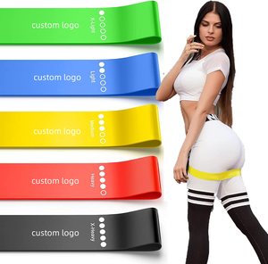 Bandas de resistencia para gimnasio portátiles con logotipo privado personalizado, juegos de bucles, bandas de ejercicio cortas de látex ecológicas, círculo para entrenamiento - Product Image 3