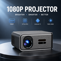 Projecteur S11 Home Cinéma Android Smart Wifi 30000 lumens Full HD 4K Mise au point automatique Correction automatique de la distorsion trapézoïdale Projecteur natif 1080p