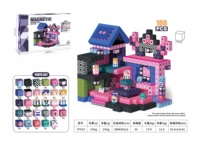 어린이 교육용 자석 블록 세트, 마을 장면 조립 및 상상력을 자극하는 DIY 활동