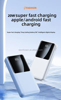 Batterie externe ultra-fine 20000mAh, charge rapide 22.5W PD, technologie GaN, écran LED, Li-polymère, double USB Type-C pour iPhone