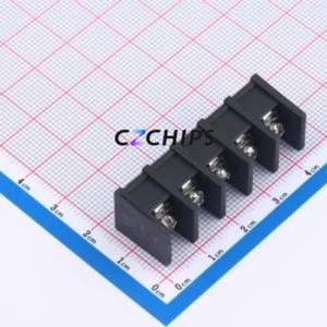 MX35S-8.25-05P-BK01-Cu-S-A Barrier Terminal Block Through hole,P=8.25mm Connector Two Sides 8.25mm 1x5P Straight Pin - Product Image 1