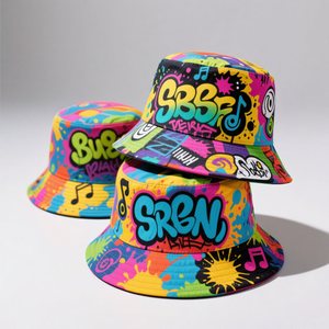 Tùy Chỉnh In Kỹ Thuật Số Kem Chống Nắng Cung Hoạt Động Ngoài Trời Thăng Hoa Xô Hat Thể Thao Giản Dị Ngư Dân Cap - Product Image 3