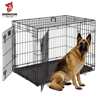 Cage pour Chien Métallique Pliable et Empilable de 48 Pouces, Très Grande Taille (XXL), Chenils en Métal pour Grands Chiens, Caisse de Transport pour Chien en Gros