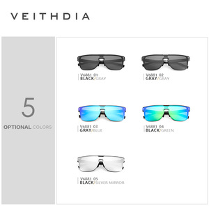 Veithdia Men's Aluminum Magnesium Sunglasses Square Polarized Green Lens UV400 Outdoor Sports Driving - Product Image 4