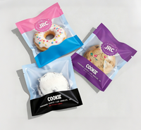 Sacs personnalisés en plastique transparent de qualité alimentaire thermoscellables pour barres chocolatées, bonbons gélifiés, emballages de biscuits de Noël avec logo imprimé