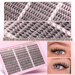 Pestañas Postizas de Plástico de Gran Capacidad con Base Negra, Estilo Europeo/Americano, Semimanuales, para Injerto Seccional DIY - Product Image 3