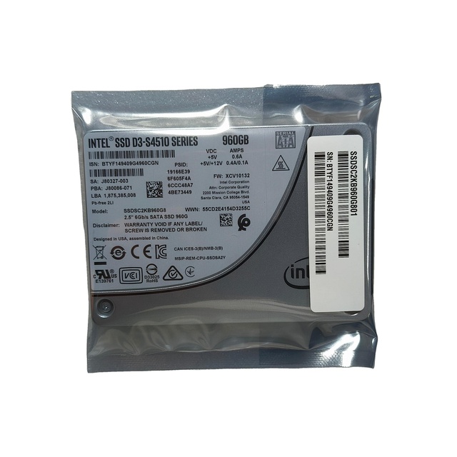 Original Brand New Server SSD SSDSC2KB960G801 D3-S4510 960GB 2.5inch SATA 6Gb/s