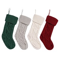 Bas suspendus de Noël personnalisés décorations d'hiver 18 pouces grands bas de Noël en tricot pour les décorations de Noël