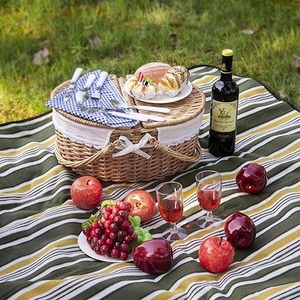 Hot bán cổ điển-phong cách dệt tay liễu Dã Ngoại giỏ thân thiện với môi <span class=keywords><strong>wicker</strong></span> nắp với linh hoạt gấp xử lý lưu trữ giỏ - Product Image 4