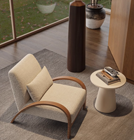 Canapé moderne en bois de style Wabi-sabi pour restaurant et hôtel Fauteuil de loisir écologique pour balcon