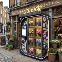 Distributeur automatique de fleurs réfrigéré JOYVEND avec refroidissement par compresseur et capacité de 8 bouquets pour la vente au détail en libre-service 24h/24 et 7j/7