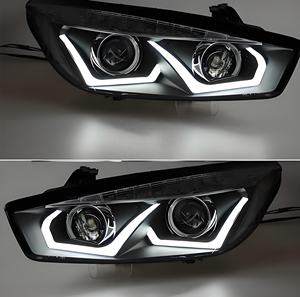 Faros Delanteros para Automóvil Vit Halógenos y LED, Nuevos, Venta al por Mayor en China, Plástico Negro de Alta Calidad, Ajuste Universal para Automóviles Europeos - Product Image 4