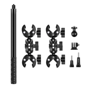 Support de caméra d'action en aluminium Summer Bee pour moto, super pince rotative à 360°, réglable pour Insta360 Onex2/x3x4// Selfie - Product Image 2