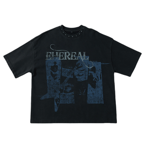 เสื้อยืดผ้าฝ้าย100% โอเวอร์ไซส์สไตล์วินเทจสำหรับผู้ชาย TKAN239 2025ใหม่ - Product Image 1