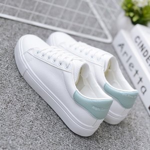 Scarpe da ginnastica bianche con lacci in PU, suola piatta, stile coreano, comode e traspiranti, da donna/studentesse, con punta in ecopelle - Product Image 4