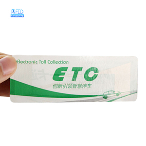 ISO18000-6C 860-960mhz 앞 유리 차량/자동차 통행료 추적 패시브 uhf RFID 앞 유리 태그/스티커 긴 범위