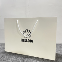 Sac en papier recyclé de luxe personnalisé avec poignée en ruban, emballage cadeau élégant pour vêtements, chaussures, logo personnalisé, estampage or, lunettes
