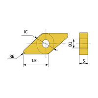 Outils de tournage originaux TG Inserts en carbure VNMG160404/VNMG160408-HM P3135 Inserts en carbure pour machine CNC PVD PCD 10 pièces