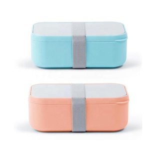 Boîte à lunch Premium avec diviseur mobile Couverts Nouveau design en plastique sans BPA Brotdose Mit Trennwand <span class=keywords><strong>kinder</strong></span> Kunsstoff 2 Deckel - Product Image 5