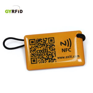 Porte-clés RFID <span class=keywords><strong>de</strong></span> <span class=keywords><strong>luxe</strong></span> personnalisé, porte-clés en résine époxy NFC, porte-clés avec code QR NFC, carte-clé RFID pour hôtel - Product Image 2