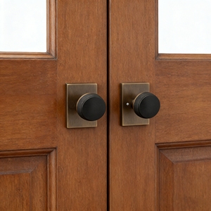 US Double Open <strong>Door</strong> <strong>Knob</strong> Square Black Knurled Brass AB Bronze Copper Passage Interior Zinc Brass Handle <strong>Door</strong> Lock Handle Sets - Product Image 3