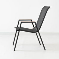 Chaise simple moderne en tube d'acier léger KD pour extérieur, portable pour jardin, imperméable et durable